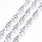 304 Stainless Steel Link Chains, Soldered, Ion Plating(IP), Ring