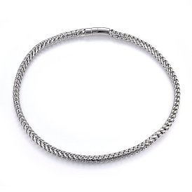 304 из нержавеющей стали цепи пшеницы ожерелья, с штык застежками