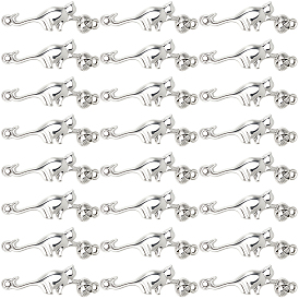 80 шт. подвески из сплава в тибетском стиле, В форме кошки, скрепленной клубками пряжи.