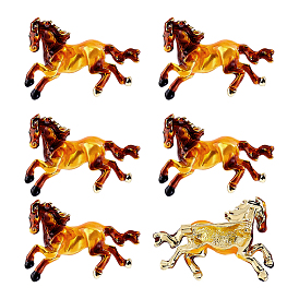Emaille-Stifte, Legierungsbroschen für Rucksackkleidung, Pferd, Gold