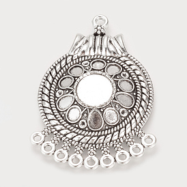 Accesorios de aleación de estilo tibetano cabujón y diamantes de imitación, Componentes de la lámpara, sin plomo y cadmio