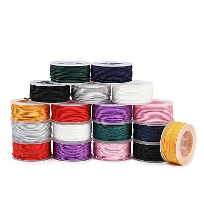 Round Nylon Braided Cord, for Jewelry Beading Making