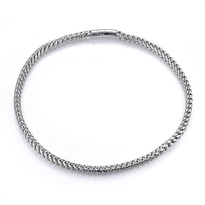 304 из нержавеющей стали цепи пшеницы ожерелья, с штык застежками