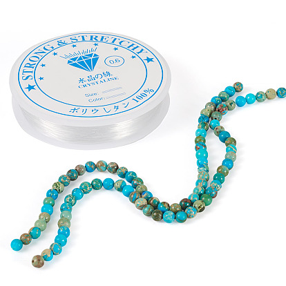 Наборы для самостоятельного изготовления браслетов из бусин натурального регалита/императорской яшмы/морского осадка