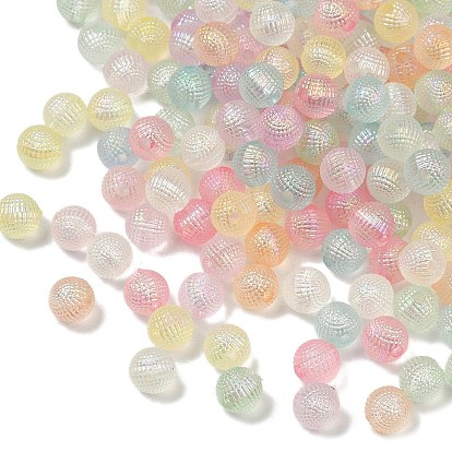 Прозрачные акриловые бусины, Берри бисера, круглые, с покрытием AB цвета