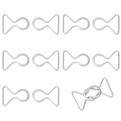 6 пары застежек из цинкового сплава, без кадмия и без свинца, 8 форму