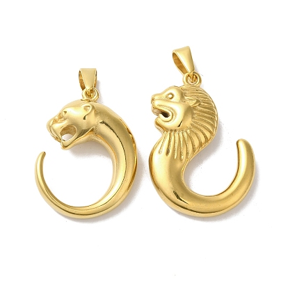 Вакуумное покрытие pvd 304 подвески из нержавеющей стали, золотые, подвеска льва/леопарда