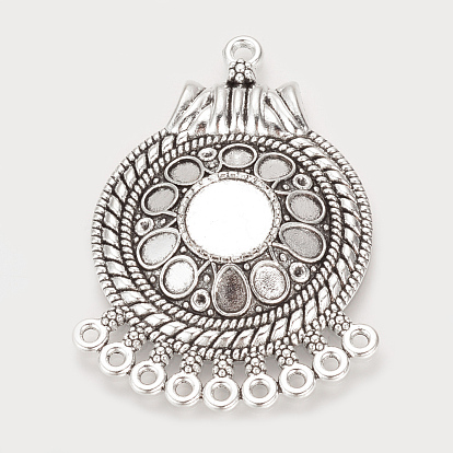 Accesorios de aleación de estilo tibetano cabujón y diamantes de imitación, Componentes de la lámpara, sin plomo y cadmio