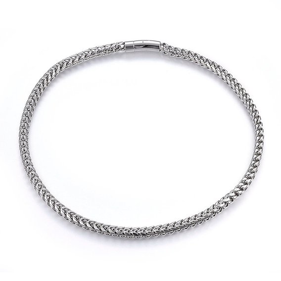 304 из нержавеющей стали цепи пшеницы ожерелья, с штык застежками