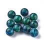 Natural Lapis Lazuli Beads, Dyed, Imitation Chrysocolla, Round