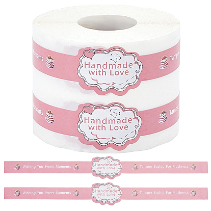 1Roll Paper Self-Adhesive Stickers, for Gift Packaging Decoration