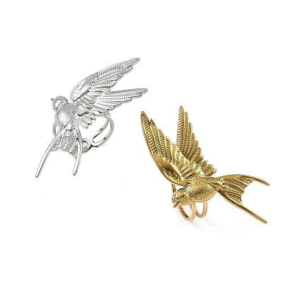 304 открытые кольца-манжеты из нержавеющей стали для женщин, глотать