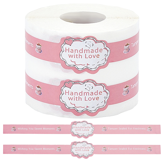 1Roll Paper Self-Adhesive Stickers, for Gift Packaging Decoration