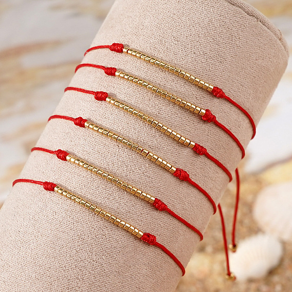 Браслеты из пластиковых бусин, плетеные браслеты из бусин, плетеные браслеты из вощеного шнура для женщин, колонка