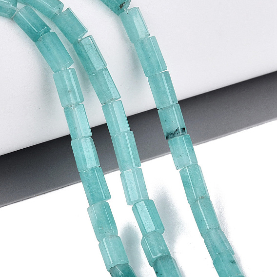 Natural Amazonite Beads Strands, Hexagonal Prism