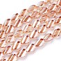 Electroplate Glass Beads Strands, Twist