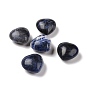 Natural Sodalite Heart Love Stone, Pocket Palm Stone for Reiki Balancing