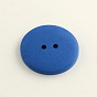 2-Hole Flat Round Wooden Buttons, Large Buttons, Dyed