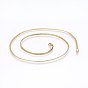 304 Stainless Steel Mesh Chain Necklaces, with Lobster Claw Clasps