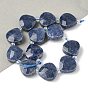 Природный содалит бисер нитей, слеза, граненые, с бисером