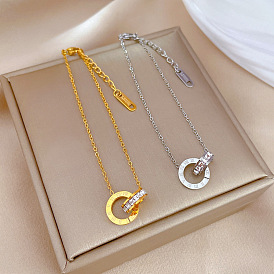 Элегантный римский браслет-цепочка с подвеской в виде круга, удачный минималистичный браслет-цепочка - винтаж, лучший друг.