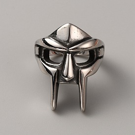 Titanium Steel Gothic Mask Finger Ring for Men Women