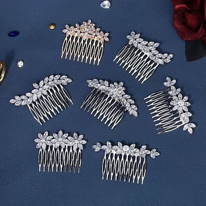 Гребни для волос из кубического циркония, аксессуары для волос для женщин и девочек, для свадебного платья