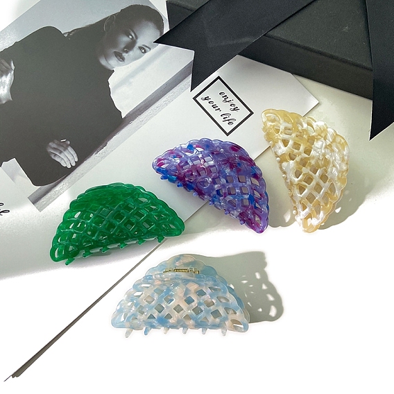 Заколки-коготь из сетки ацетат целлюлозы, полый треугольник