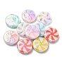 10Pcs UV Plating Opaque Acrylic Beads, Lollipop