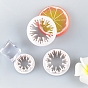 PP Plastic Cookie Cutter Set, Biscuit Fondant Cutters, Round with Flower Pattern