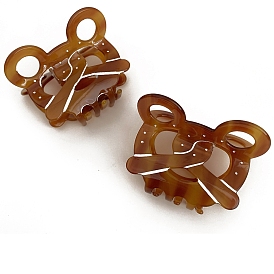 Заколки для волос с когтями из ацетата целлюлозы (смола), медведь, заколка для волос для женщин и девочек