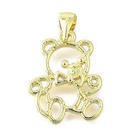 Латунные подвески, полый медведь, долговечный, без свинца и без кадмия, стойки покрытие