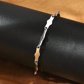 304 браслеты из нержавеющей стали с костяными звеньями для мужчин и женщин