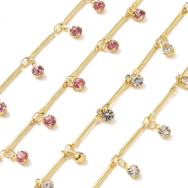 Латунные стеклянные звенья цепи, с катушкой, долговечный, пайки, без свинца и без кадмия, стойки покрытие, с плоскими круглыми прелести