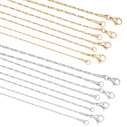 304 Stainless Steel Boston Link Chain Necklace, with Lobster Claw Clasp
