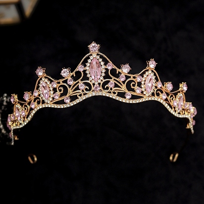 Резинки для волос из цинкового сплава со стразами, корона для волос невесты