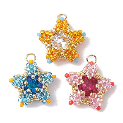 TOHO Seed Loom Pattern, Star Pendants