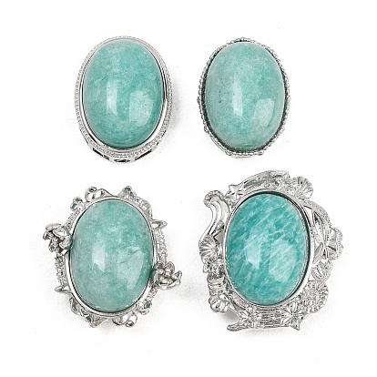 Природные многожильные звенья амазонита, латунь овальные ссылки, стойки покрытие, долговечный