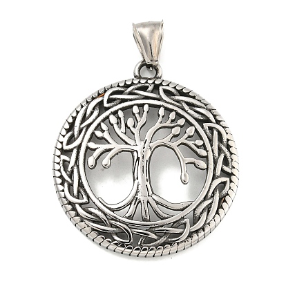 316 хирургические подвески из нержавеющей стали, плоский круглый с подвеской в виде дерева