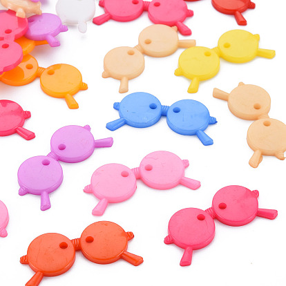 Пластиковые кнопки 2-отверстие, очки