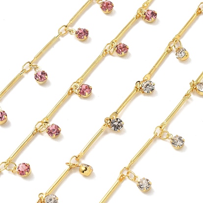 Латунные стеклянные звенья цепи, с катушкой, долговечный, пайки, без свинца и без кадмия, стойки покрытие, с плоскими круглыми прелести