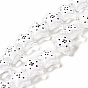 Transparent Glass Beads, with Polka Dot Pattern, Star