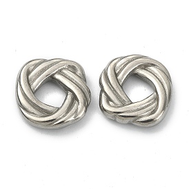 304 Stainless Steel Linking Rings, Twisted Square