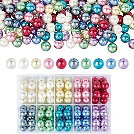Perles de verre teintées écologiques, ronde
