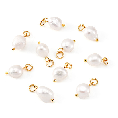 Подвески из натурального пресноводного жемчуга, с латунной найти, картофель