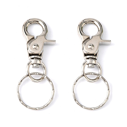 Iron Swivel Clasps with Key Rings