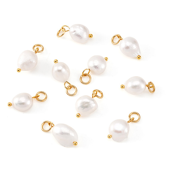 Подвески из натурального пресноводного жемчуга, с латунной найти, картофель