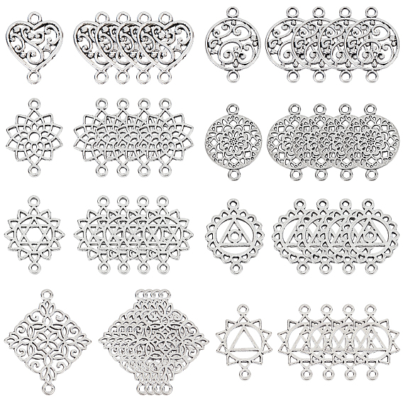 120 шт. 8 соединители из сплава в тибетском стиле, без кадмия, без никеля и без свинца, разнообразные