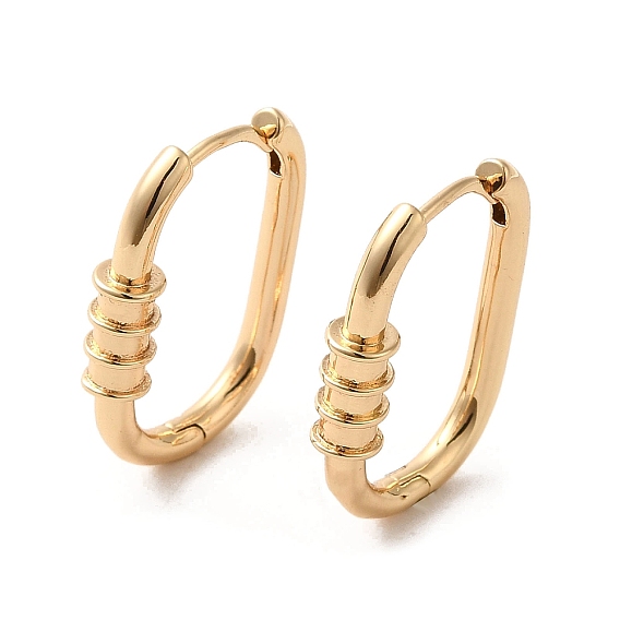 Boucles d'oreilles en laiton, ovale