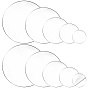 10Pcs 5 Style Acrylic Transparent Pressure Plate, Round